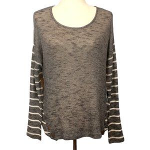 FRANCESCA'S Crew Neck Elbow Patch Sweater